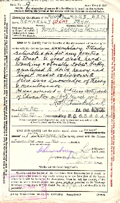 Character Certificate